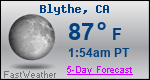 Weather Forecast for Blythe, CA