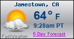 Weather Forecast for Jamestown, CA