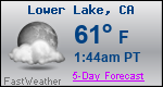 Weather Forecast for Lower Lake, CA