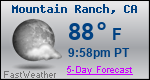 Weather Forecast for Mountain Ranch, CA