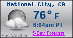 Weather Forecast for National City, CA