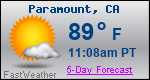 Weather Forecast for Paramount, CA