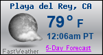 Weather Forecast for Playa del Rey, CA