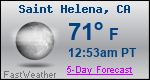 Weather Forecast for Saint Helena, CA
