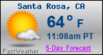 Weather Forecast for Santa Rosa, CA