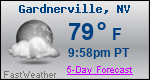 Weather Forecast for Gardnerville, NV