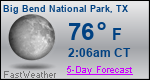 Weather Forecast for Big Bend National Park, TX