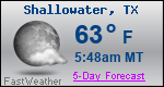 Weather Forecast for Shallowater, TX