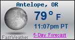 Weather Forecast for Antelope, OR