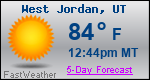 Weather Forecast for West Jordan, UT