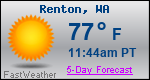 Weather Forecast for Renton, WA