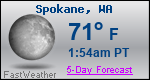 Weather Forecast for Spokane, WA