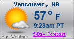 Weather Forecast for Vancouver, WA