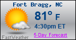 Weather Forecast for Fort Bragg, NC