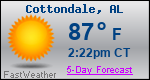 Weather Forecast for Cottondale, AL