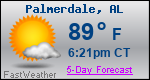 Weather Forecast for Palmerdale, AL