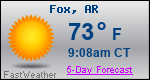Weather Forecast for Fox, AR