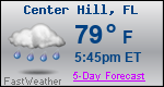 Weather Forecast for Center Hill, FL