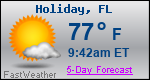 Weather Forecast for Holiday, FL