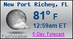 Weather Forecast for New Port Richey, FL