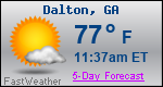 Weather Forecast for Dalton, GA