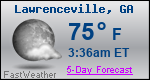 Weather Forecast for Lawrenceville, GA