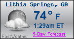 Weather Forecast for Lithia Springs, GA