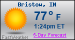 Weather Forecast for Bristow, IN