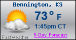 Weather Forecast for Bennington, KS