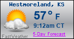 Weather Forecast for Westmoreland, KS