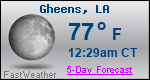 Weather Forecast for Gheens, LA