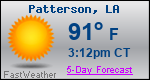 Weather Forecast for Patterson, LA