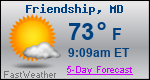 Weather Forecast for Friendship, MD