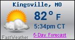 Weather Forecast for Kingsville, MO