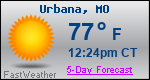 Weather Forecast for Urbana, MO
