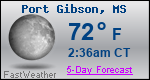 Weather Forecast for Port Gibson, MS