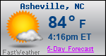 Weather Forecast for Asheville, NC