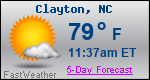 Weather Forecast for Clayton, NC