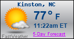 Weather Forecast for Kinston, NC