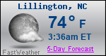 Weather Forecast for Lillington, NC