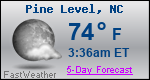 Weather Forecast for Pine Level, NC