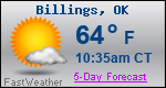 Weather Forecast for Billings, OK