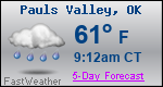 Weather Forecast for Pauls Valley, OK