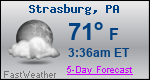 Weather Forecast for Strasburg, PA
