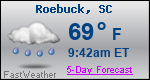 Weather Forecast for Roebuck, SC