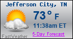 Weather Forecast for Jefferson City, TN