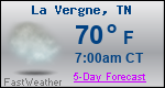 Weather Forecast for La Vergne, TN