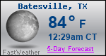 Weather Forecast for Batesville, TX