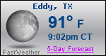 Weather Forecast for Eddy, TX