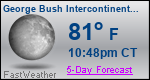 Weather Forecast for George Bush Intercontinental/Houston Airport, TX